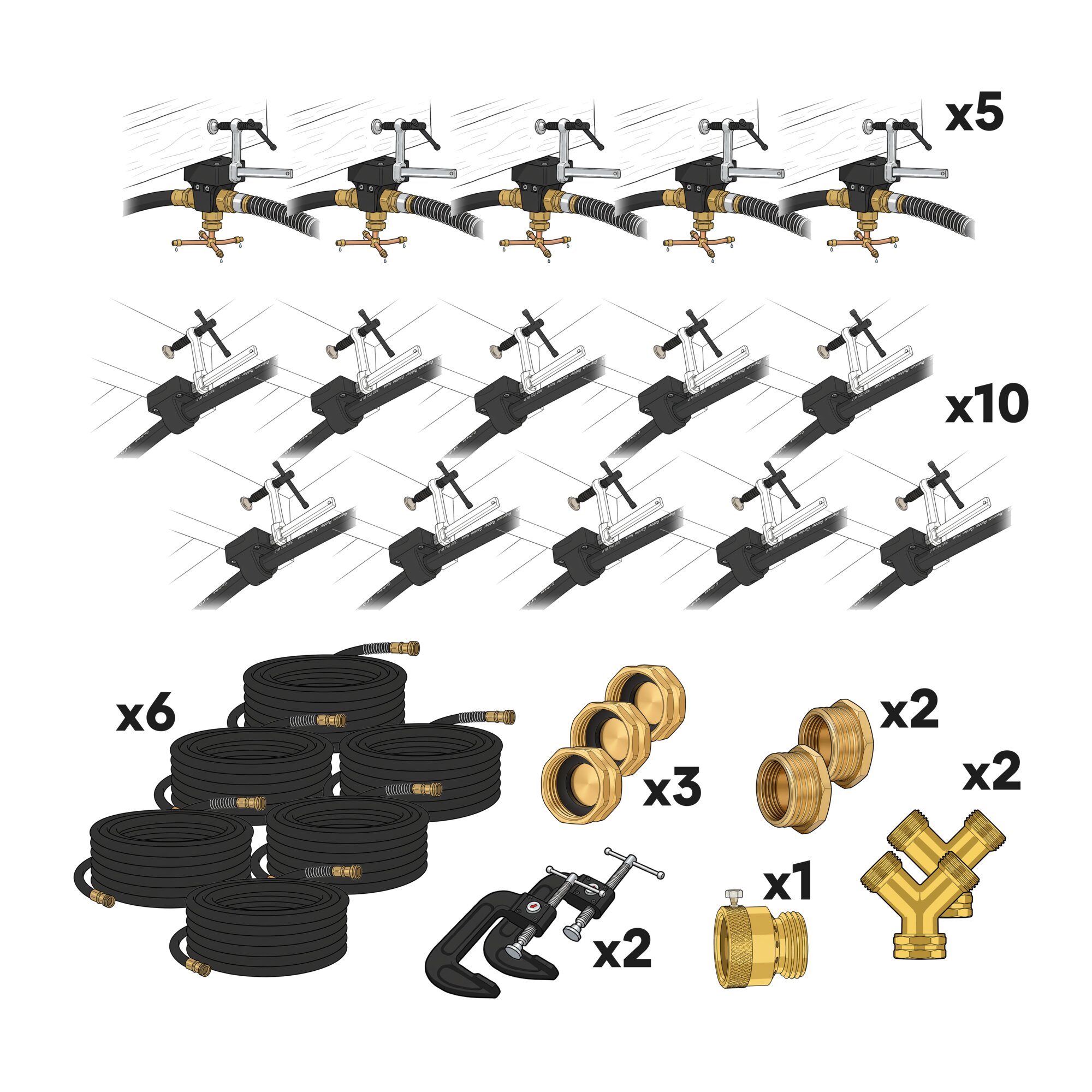 Eaves Defense Kit with clamp mount